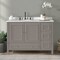 Alaterre Furniture Williamsburg 2pc Wooden Bathroom Vanity Set - 48-in. L Vanity, 30-in. L Rectangular Mirror, Gray AVAN480040B - alternate 3